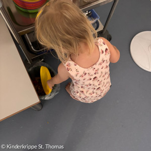 Unsere Kinder beim Frühstück